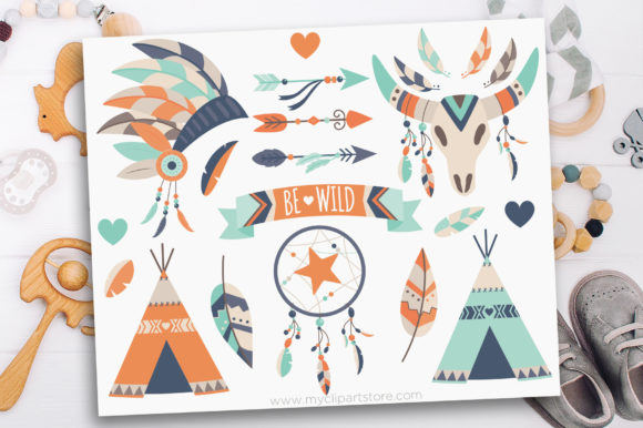 Download Tribal Boho Elements Clipart - Elements Collection