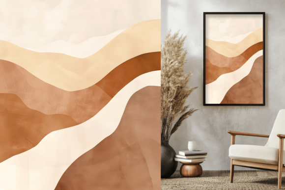 Download Warm Earth Tone Landscape Abstract Art - Abstract art Collection