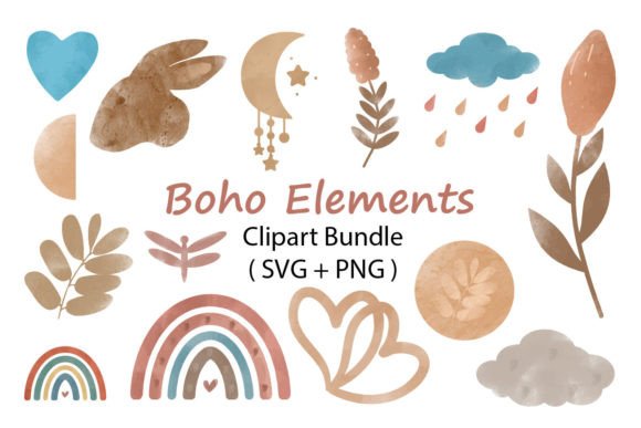 Download Boho Elements Clipart Bundle - Elements Collection