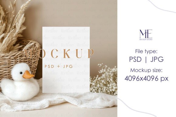 Download Rustic Baby Shower Invitation Mockup PSD - Baby Collection