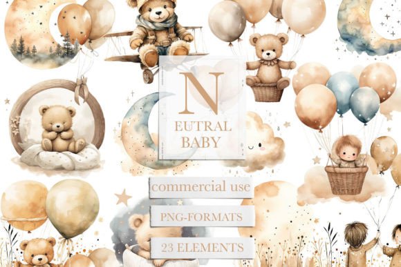 Download Neutral Baby Clipart, Baby Teddy Bear - Baby Collection
