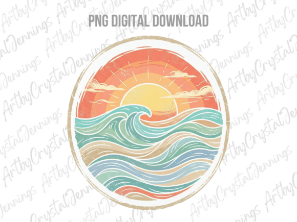 Download Round Ocean Wave Sun Summer Beach PNG - Premium Bundle