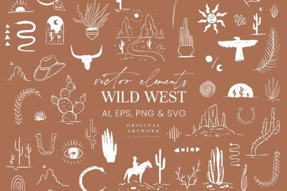 Download Wild West Vector Elements Western SVG - Elements Collection