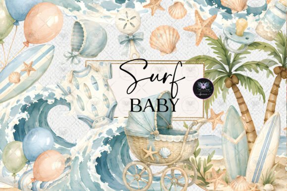 Download Surf Baby Board Clipart - Baby Collection