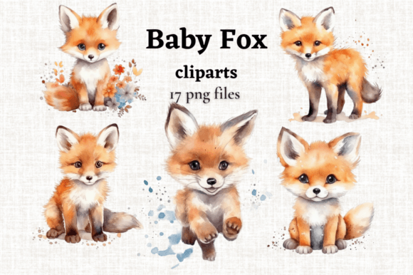 Download Cute Baby Fox Illustration, Animals PNG - Baby Collection