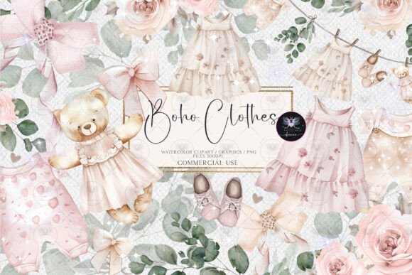 Download Boho Clothes Baby Girl Clipart - Baby Collection