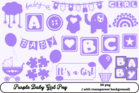 Download Purple Baby Girl Png - Baby Collection