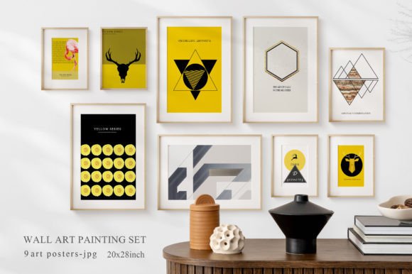 Download Abstract Art Print, Wall Art, Yellow - Abstract art Collection