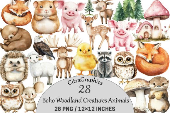 Download Sweet Boho Woodland Creatures Animals. - Woodland creatures Collection