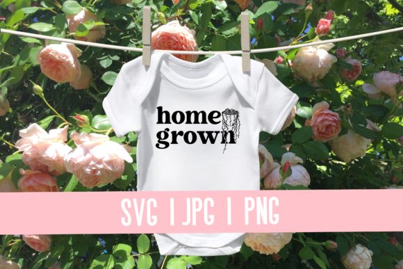 Download Retro Baby Onesie Home Grown House Plant - Baby Collection