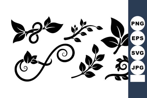 Download Black Floral Vine Decorative Elements Ve - Elements Collection