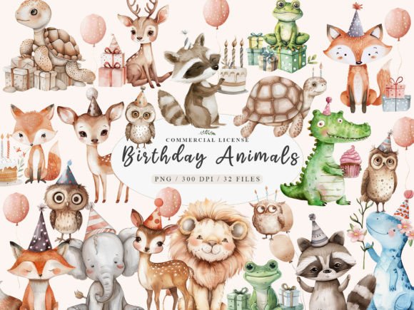 Download Birthday Baby Animal Clipart, Birthday - Baby Collection