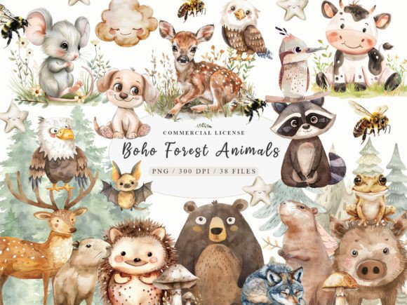 Download Boho Woodland Animal, Baby Animals Png - Baby Collection
