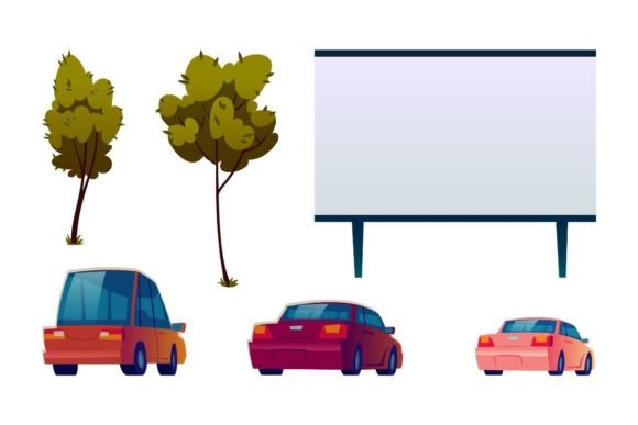 Download Car Street Cinema Isolated Elements - Elements Collection