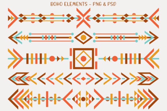 Download 5 X Boho Graphic Elements - Elements Collection