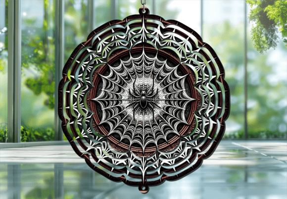 Download Gothic Halloween Spider Web Wind Spinner - Premium Bundle